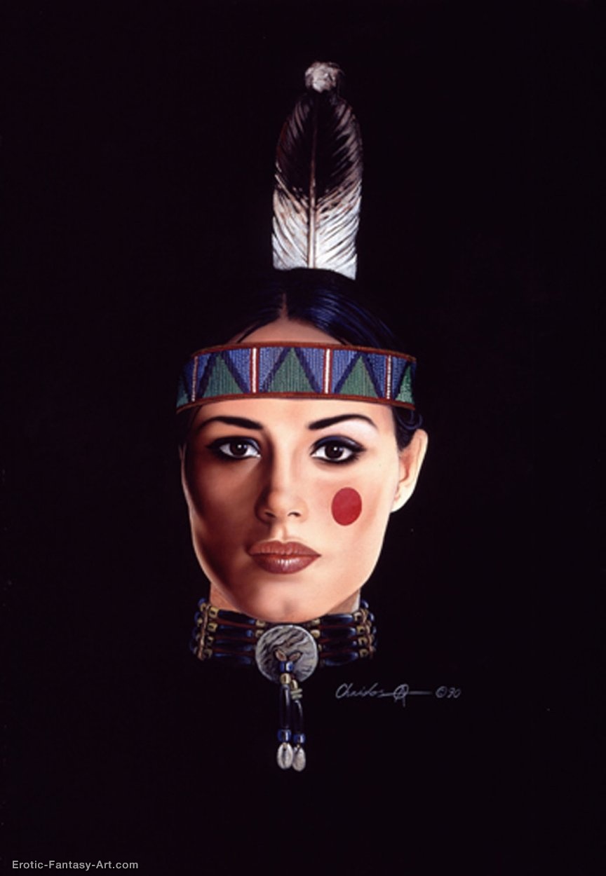 Indian Girl Feather