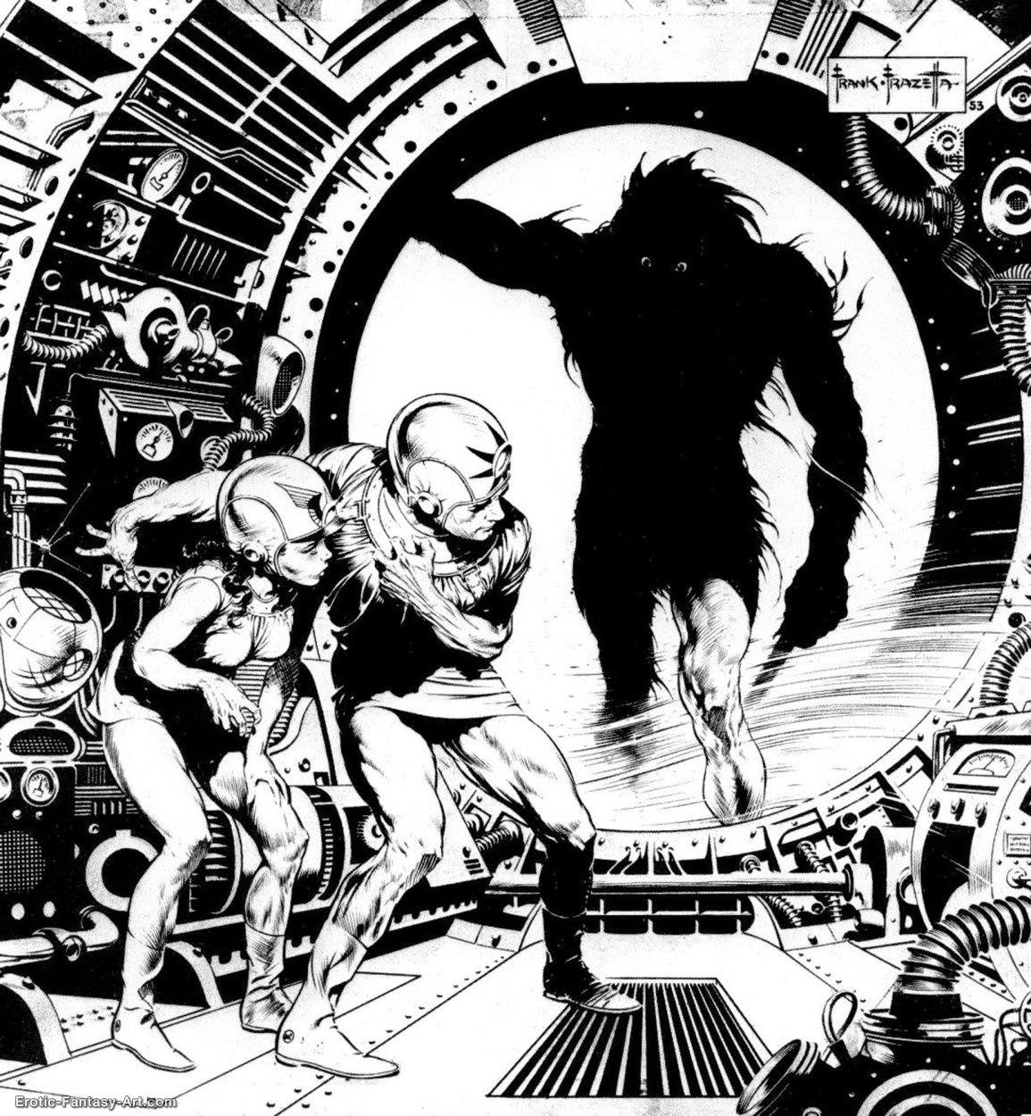 Bw Monster Entering Space