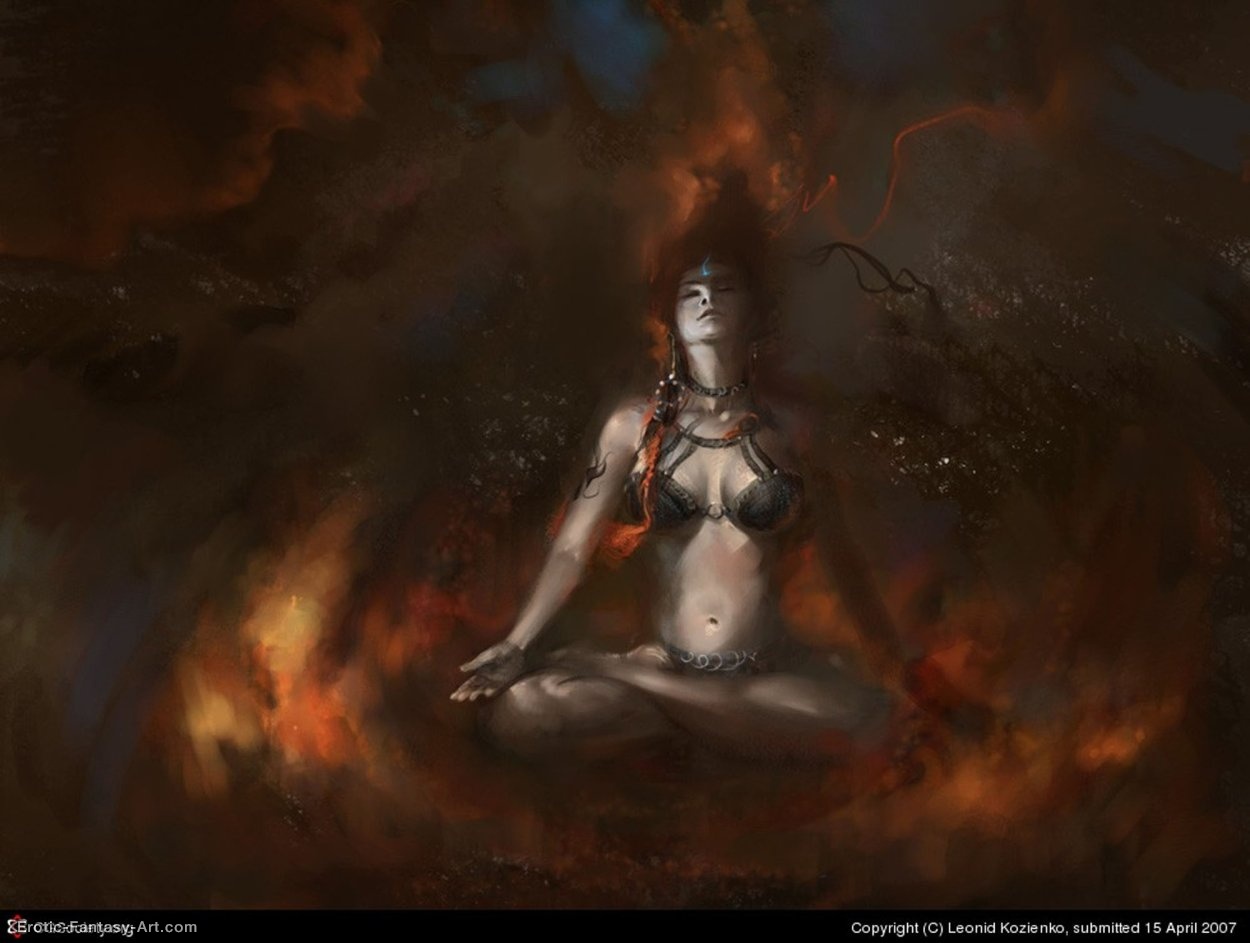 Leonid_Kozienko-Fire_Sorceress_By_Leonid_Kozienko