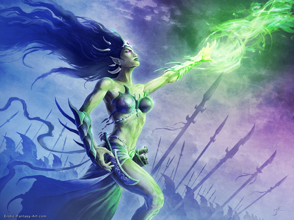 Jason_Engle-Dark_Elf_High_Sorceress_By_Jason_Engle