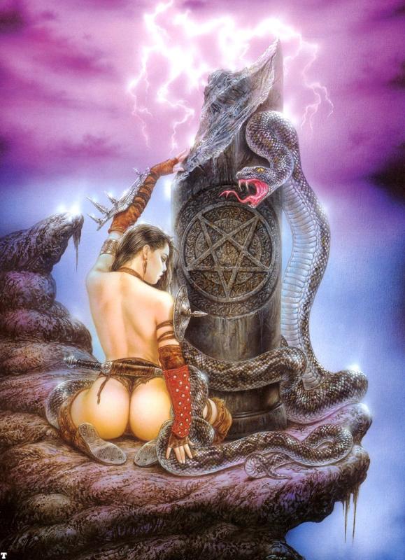 A Crown Disowned Pentagram By Luis Royo