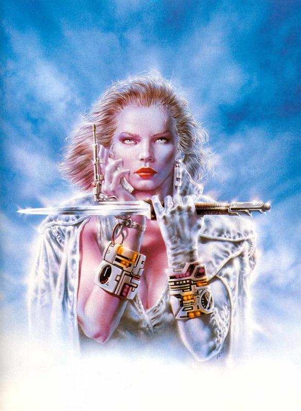 Albino Knife Women By Luis Royo