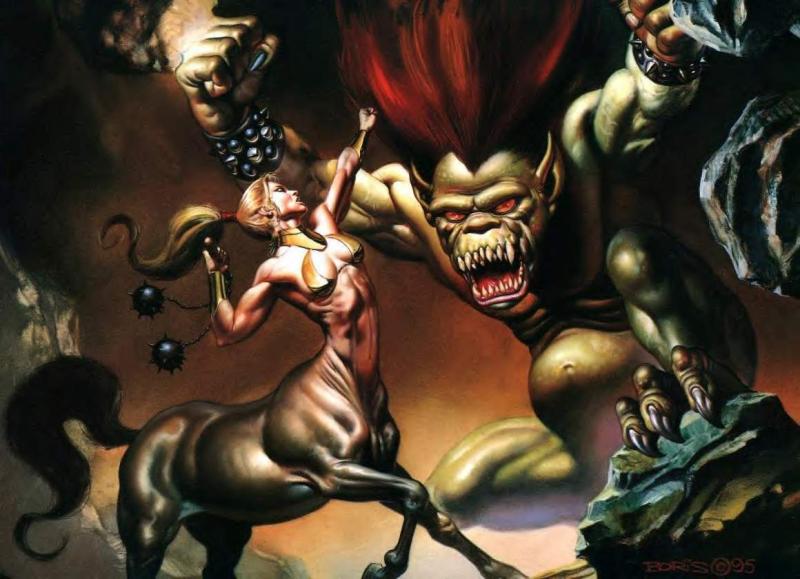 Amazon Centaur Demon By Boris Vallejo