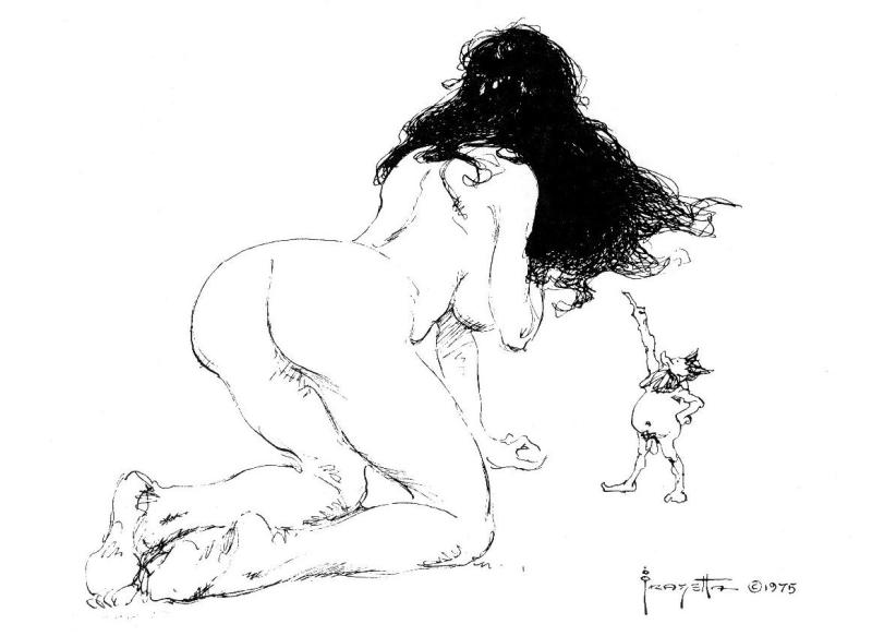 BW 030 By Frank Frazetta