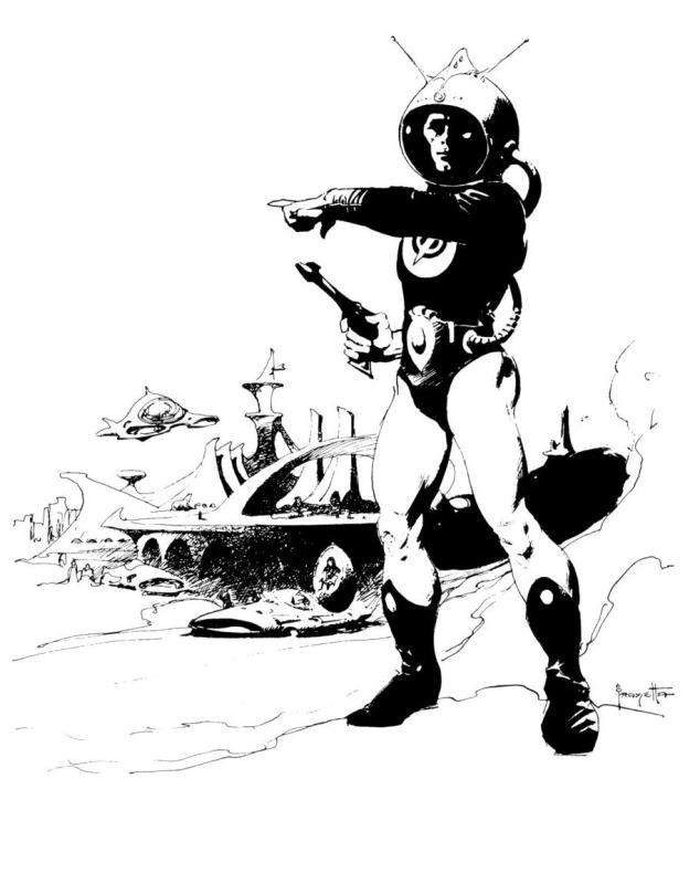 BW 037 By Frank Frazetta