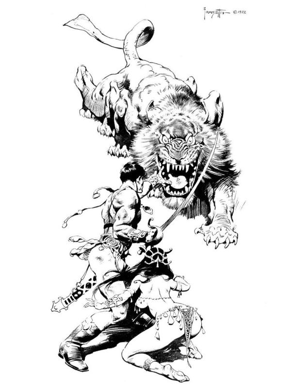 BW Banth By Frank Frazetta