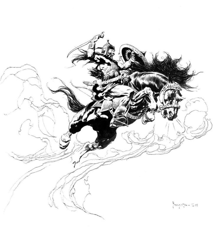 BW Kublaikhan I By Frank Frazetta