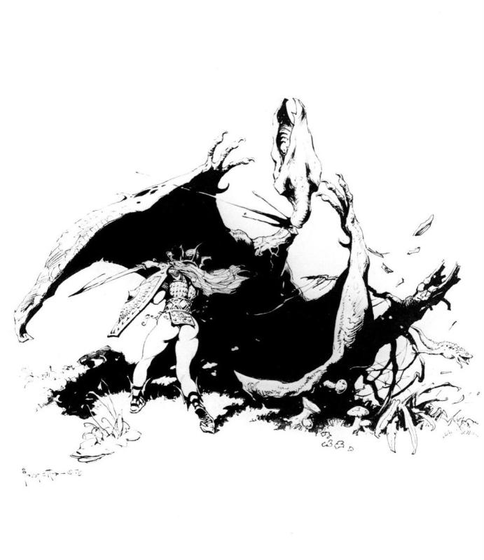 BW Lord Of The Rings II By Frank Frazetta