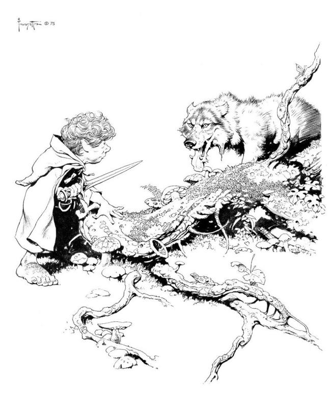 BW Middle Earth By Frank Frazetta