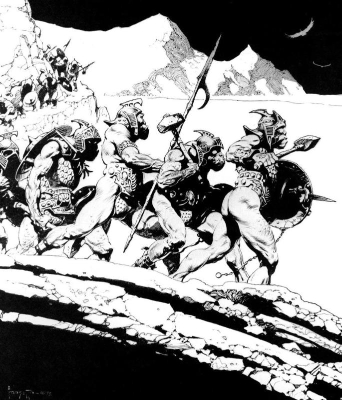 BW Orcs By Frank Frazetta