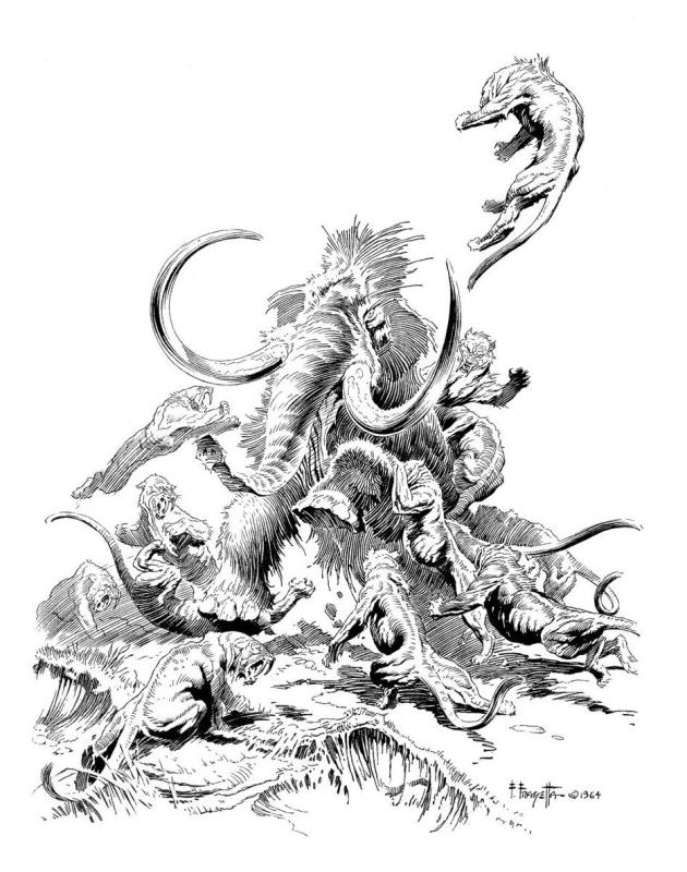 BW Stoneage By Frank Frazetta