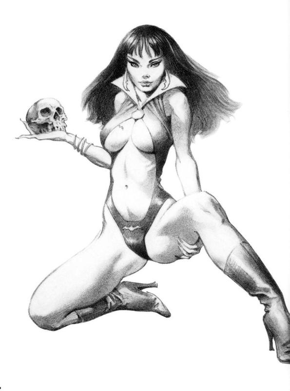 BW Vampi By Frank Frazetta