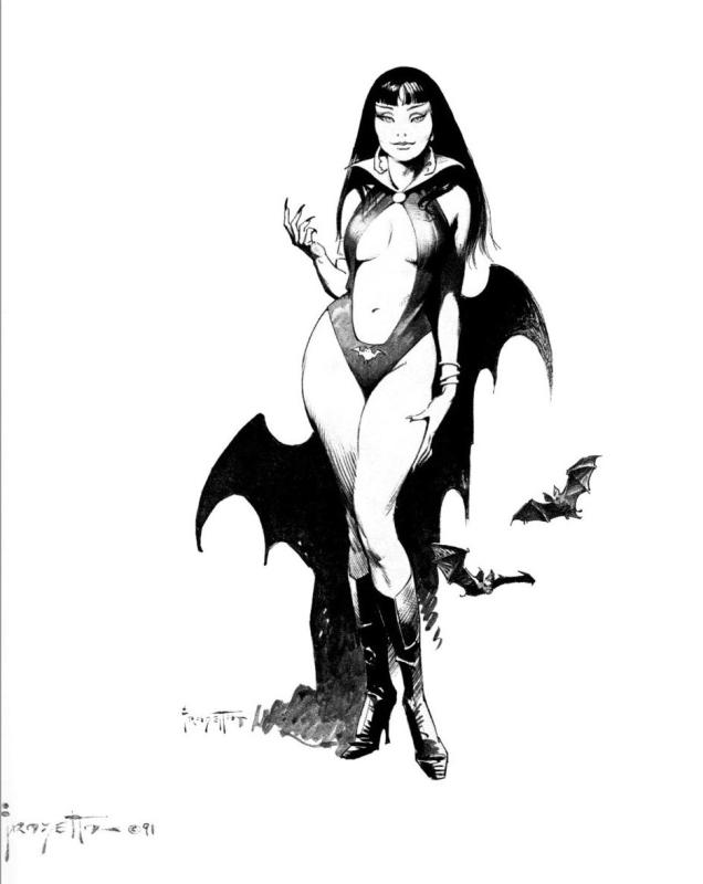 BW Vampirella By Frank Frazetta