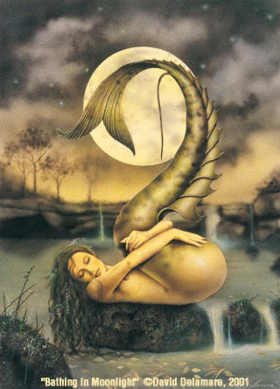 bathing in moonlight
