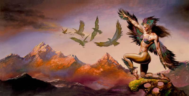 Bird Woman By Boris Vallejo