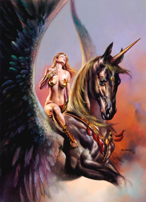Black Unicorn By Boris Vallejo