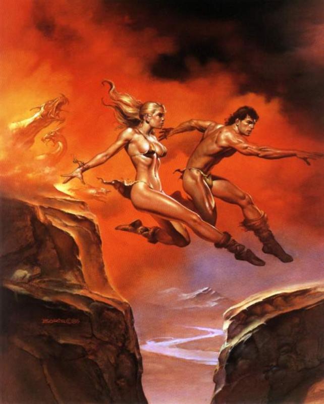 Broad Jump By Boris Vallejo