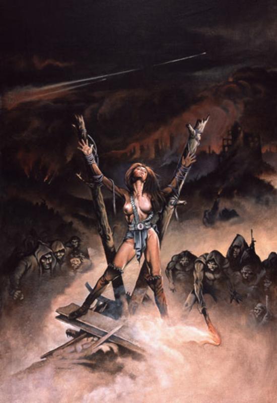 Burning Woman By Chris Achilleos