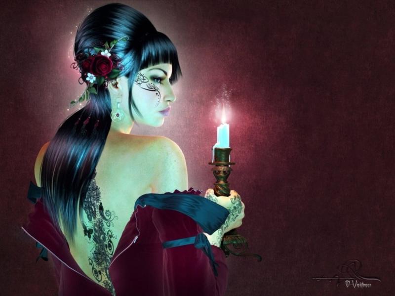 Candles Flame By Marie Violetmoon Richy