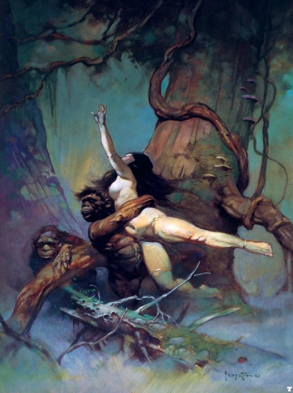 Captive Princess By Frank Frazetta