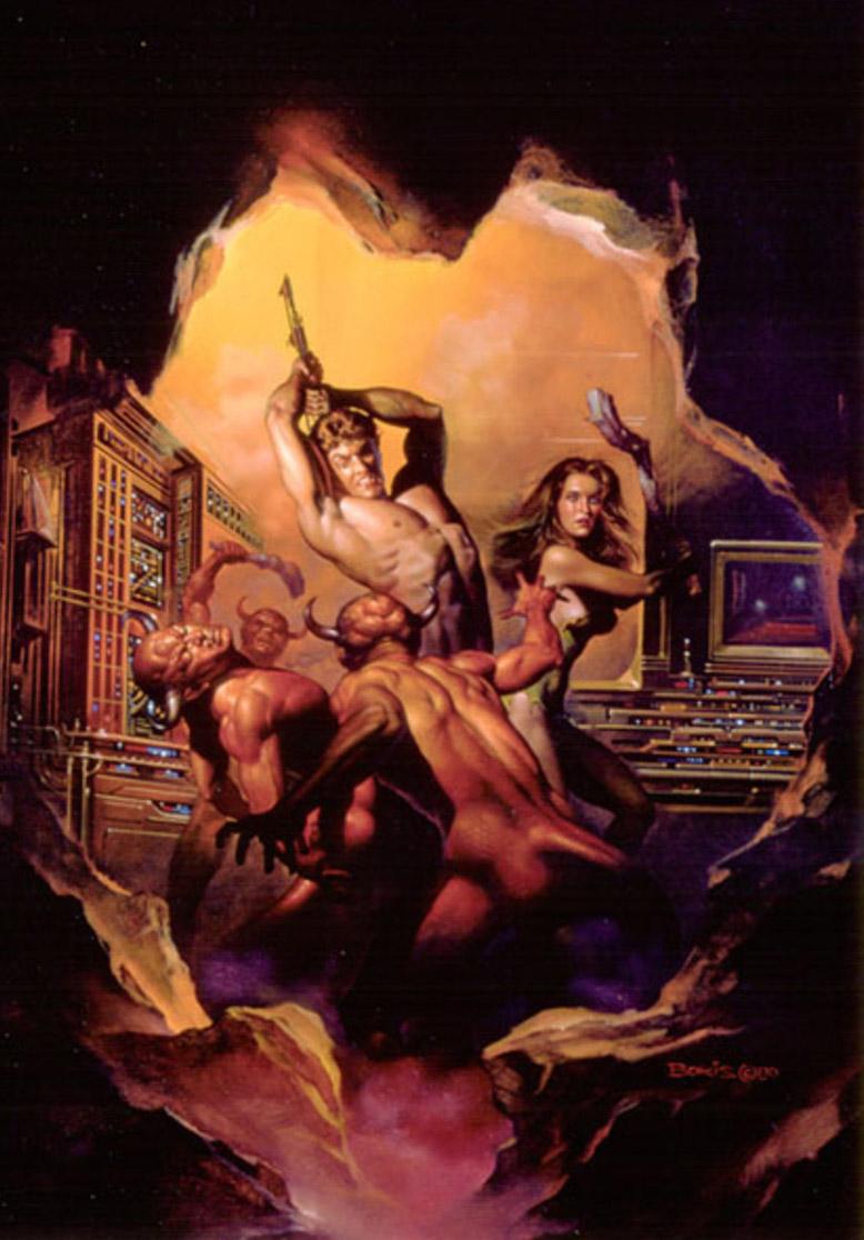 Cave Battle By Boris Vallejo