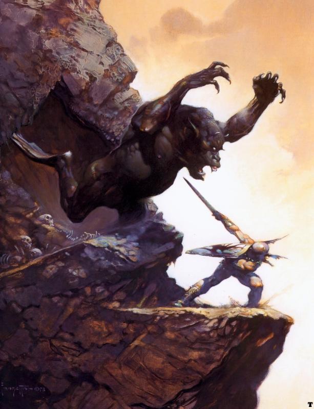Cave Demon By Frank Frazetta