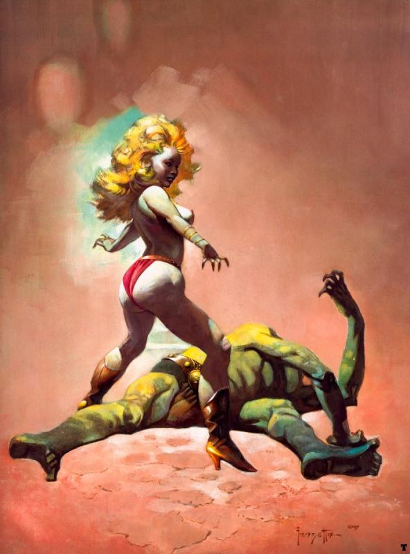 Countess And The Green Man By Frank Frazetta