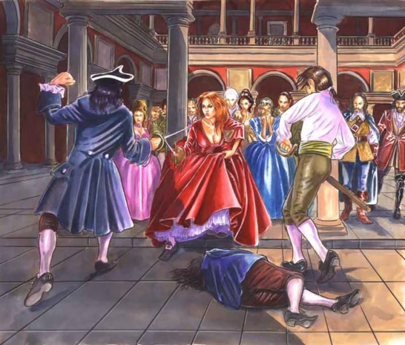 crossing swords
