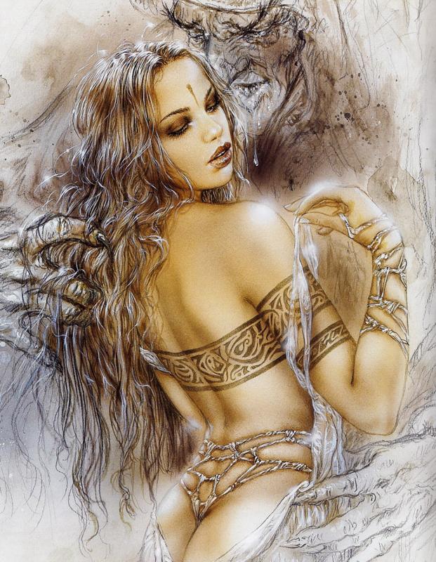 Dark Labyrinth Susana And Old Man By Luis Royo