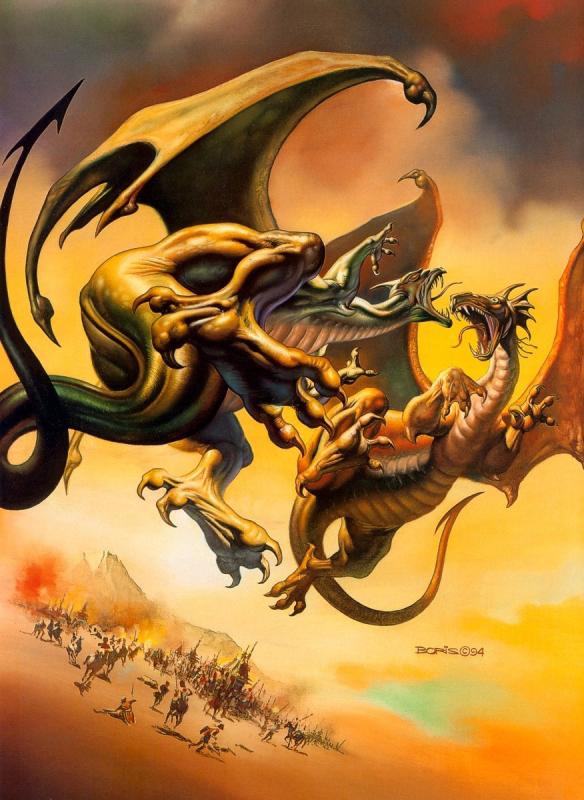 Dragonfight 1 By Boris Vallejo