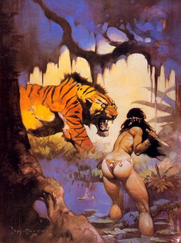 Escape On Venus By Frank Frazetta
