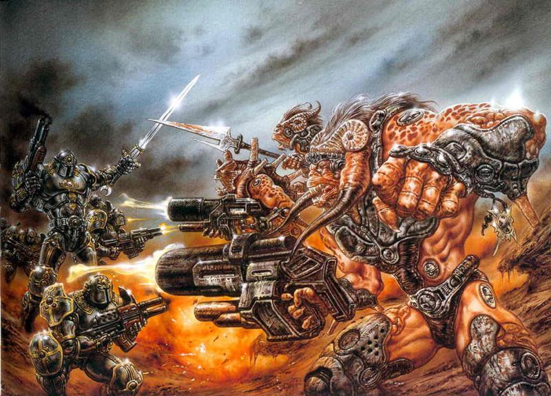 Evolution Bioderm And Diamond Sword By Luis Royo