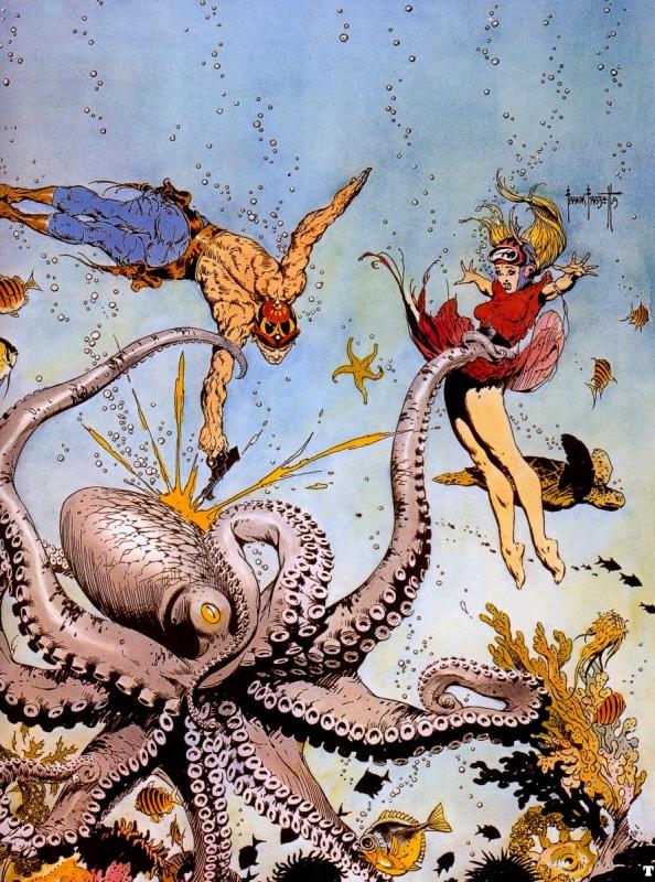 Famous Funnies III By Frank Frazetta