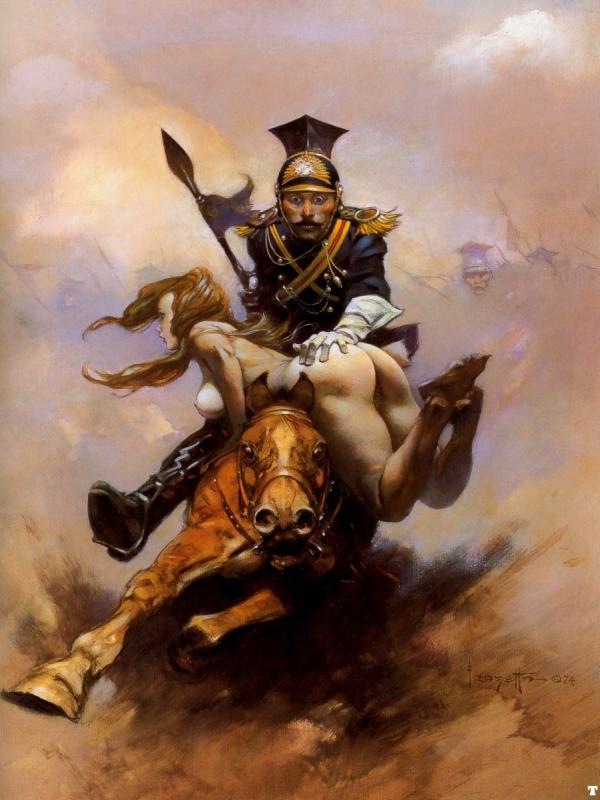 Flash Man On The Charge By Frank Frazetta