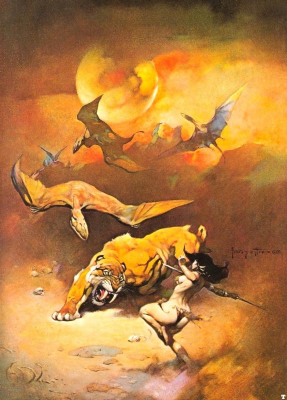 Flying Reptiles By Frank Frazetta