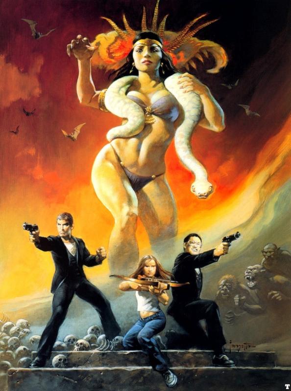 From Dusk Till Down By Frank Frazetta