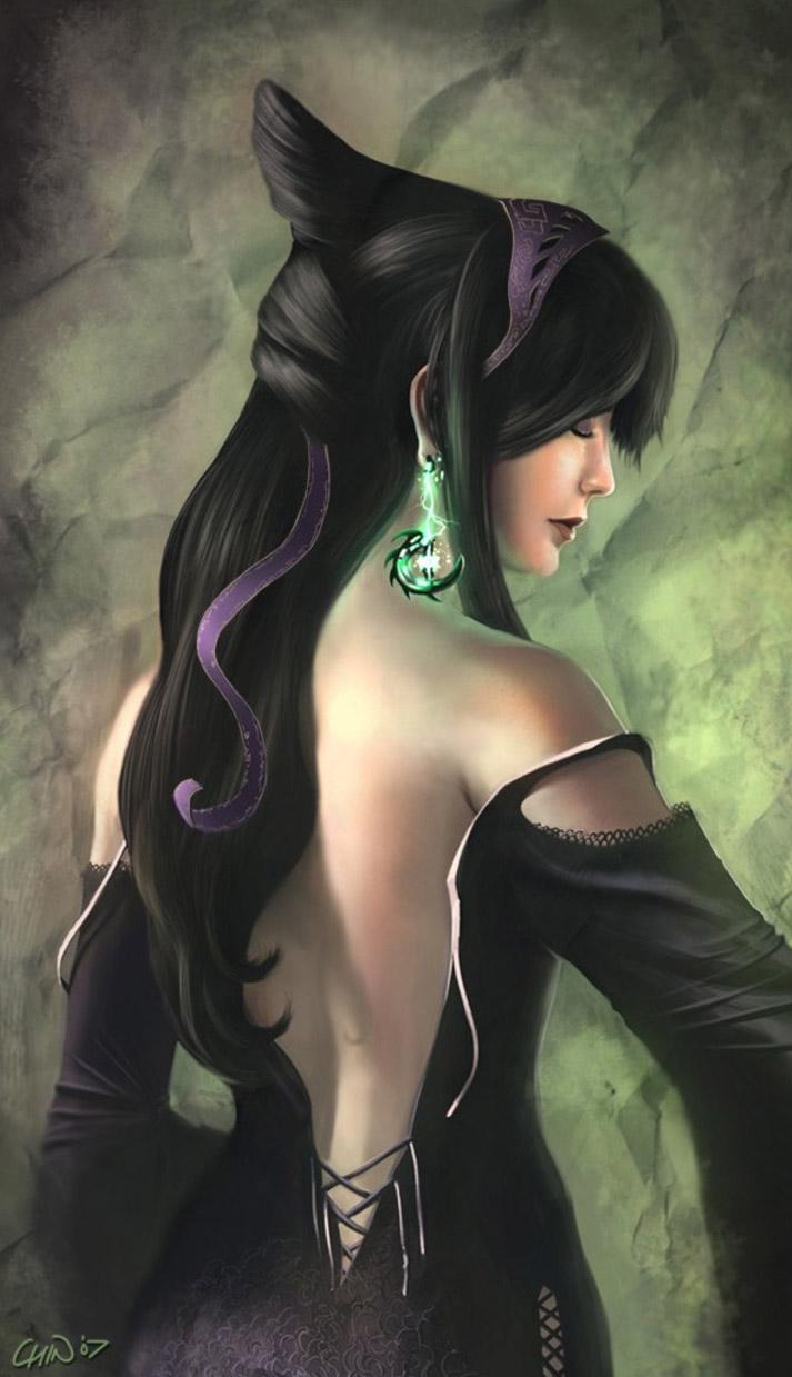 girl with the green earrings