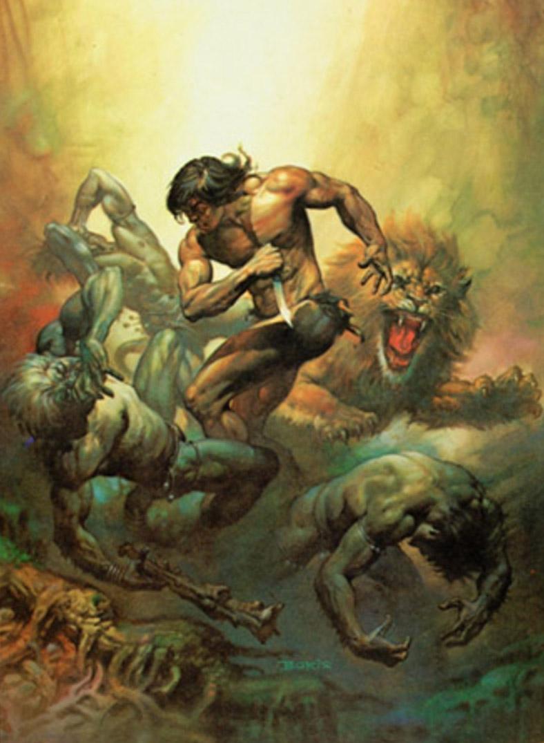 Gloden Lion By Boris Vallejo