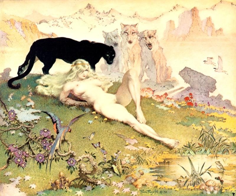 Golden Girl By Frank Frazetta