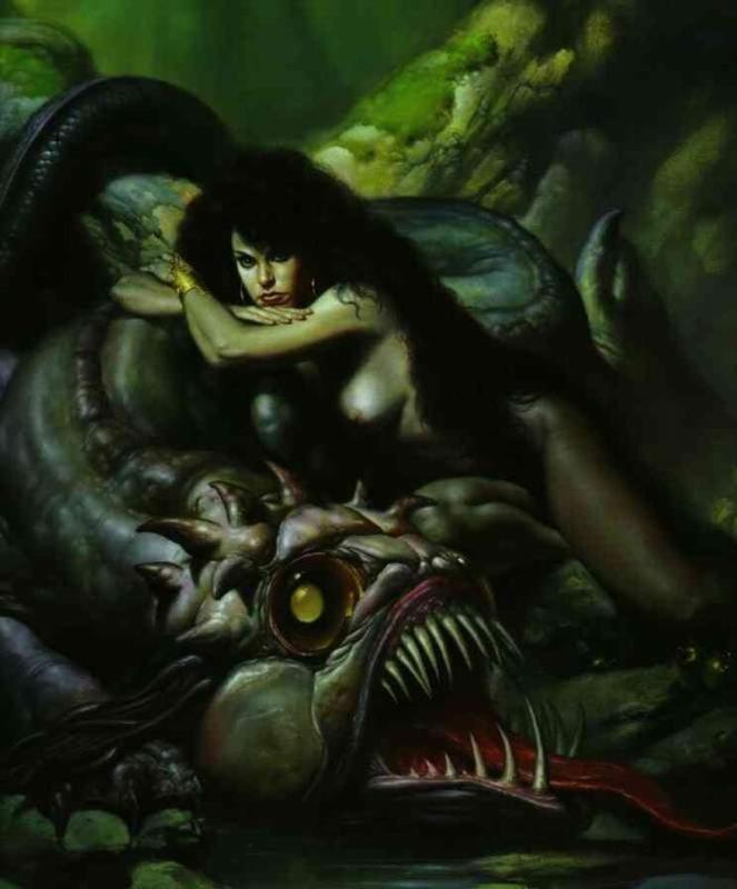 Hesperides And Ladon By Boris Vallejo