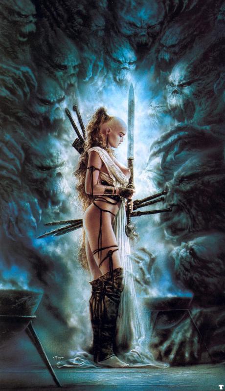 Howls Of Silence Detail By Luis Royo