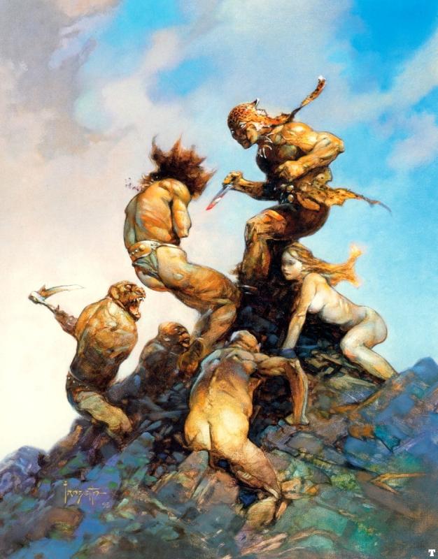 Jaguar God II By Frank Frazetta