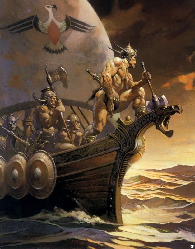 Kaneonthegoldensea By Frank Frazetta