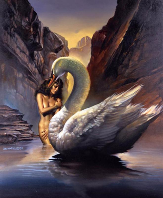 Leda And The Swan By Boris Vallejo