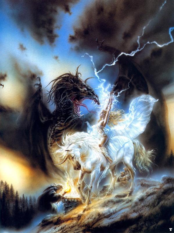Malefic Memory In White Detail By Luis Royo