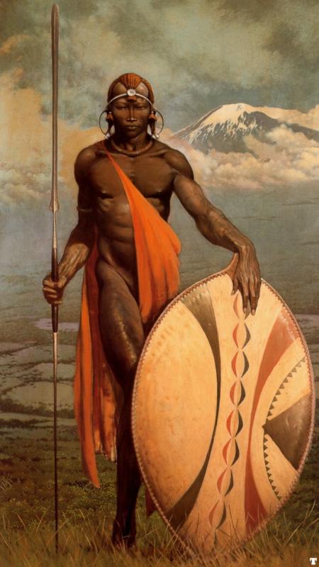 Masai Warrior By Frank Frazetta