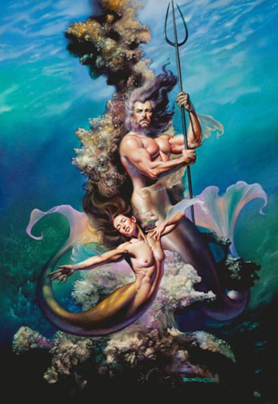 Mermaid Couple By Boris Vallejo