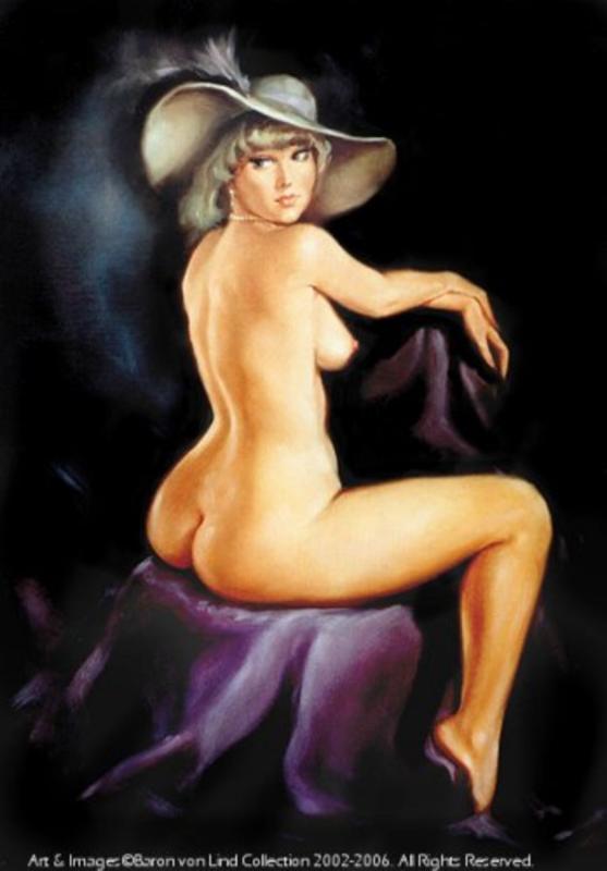 Model With The Hat 1986 By Baron Von Lind