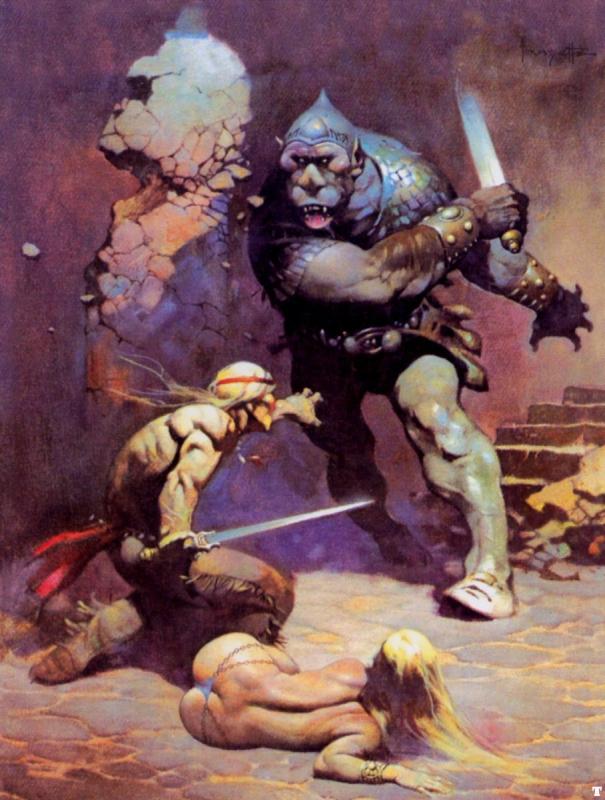 Moonmen By Frank Frazetta