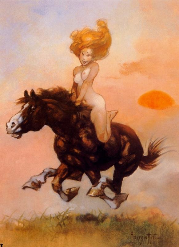 Morning Gallop By Frank Frazetta